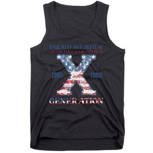 4th Of July Generation X Retro Style Us Flags Tank Top