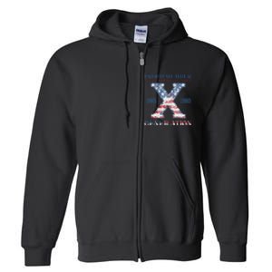 4th Of July Generation X Retro Style Us Flags Full Zip Hoodie