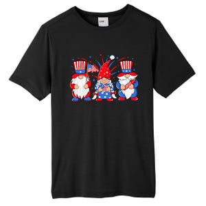 4th of July Gnomes Patriotic American Flag Cute Three Gnomes Tall Fusion ChromaSoft Performance T-Shirt