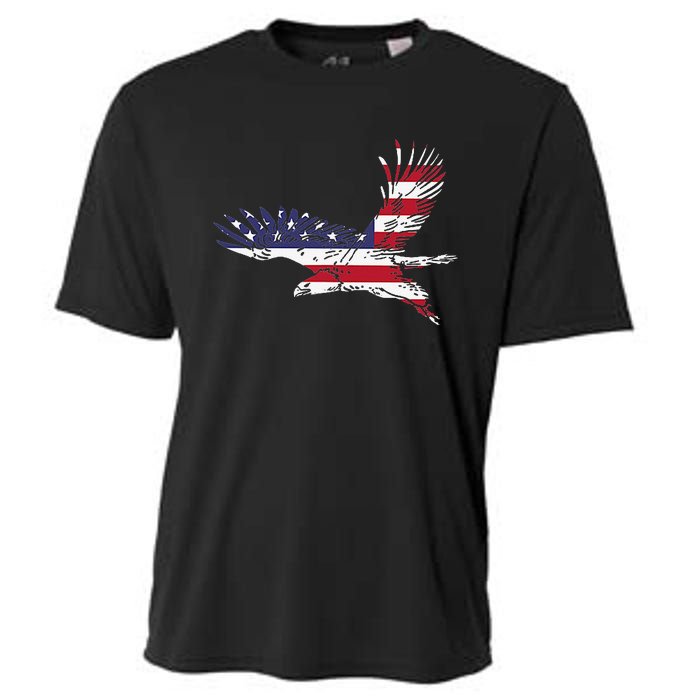 4th Of July Bald Eagle Us Flag Pocket America Cooling Performance Crew T-Shirt