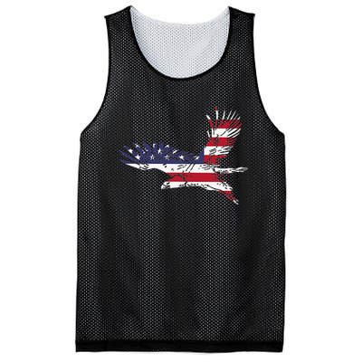 4th Of July Bald Eagle Us Flag Pocket America Mesh Reversible Basketball Jersey Tank