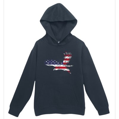 4th Of July Bald Eagle Us Flag Pocket America Urban Pullover Hoodie