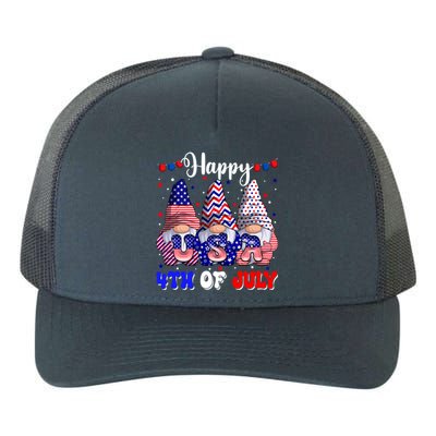 4th Of July Gnomes Happy 4th Of July Fireworks Usa Flag Gift Yupoong Adult 5-Panel Trucker Hat