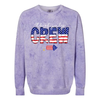 4th Of July Crew Matching Family Funny Fourth Of July Group Colorblast Crewneck Sweatshirt