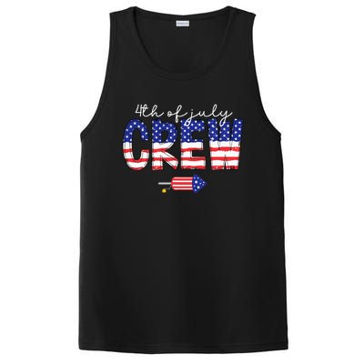 4th Of July Crew Matching Family Funny Fourth Of July Group PosiCharge Competitor Tank