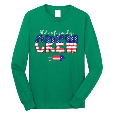 4th Of July Crew Matching Family Funny Fourth Of July Group Long Sleeve Shirt