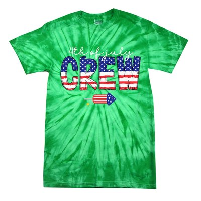 4th Of July Crew Matching Family Funny Fourth Of July Group Tie-Dye T-Shirt