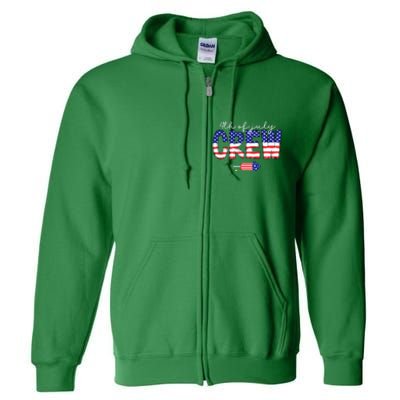 4th Of July Crew Matching Family Funny Fourth Of July Group Full Zip Hoodie