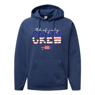 4th Of July Crew Matching Family Funny Fourth Of July Group Performance Fleece Hoodie