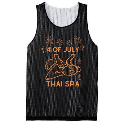 4 Of July Celebrate Thai Spa Mesh Reversible Basketball Jersey Tank