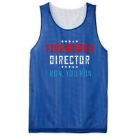 4th Of July Fireworks Director I Run You Run Mesh Reversible Basketball Jersey Tank