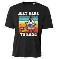 4th Of July Chicken Fireworks Here To Bang Retro America Men Cooling Performance Crew T-Shirt