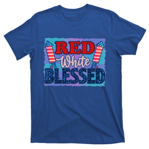 4th Of July Clothes And Accessories Red White Blessed Cute Gift T-Shirt