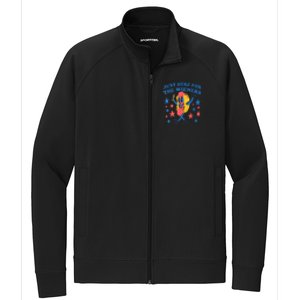 4th Of July Retro Just Here For The Wieners Funny Hot Dog Gift Stretch Full-Zip Cadet Jacket