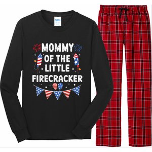 4th of July Birthday Mom Mommy Of The Little Firecracker Long Sleeve Pajama Set