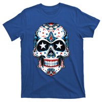 4th Of July Men Patriotic Sugar Skull USA American Flag T-Shirt