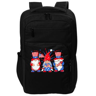 4th Of July Gnomes Patriotic American Flag Cute Three Gnomes Gift Impact Tech Backpack