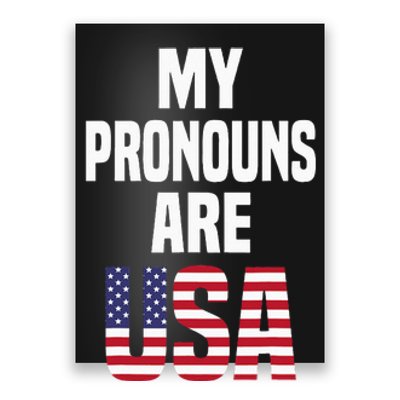 4th Of July Funny My Pronouns Are USA Poster