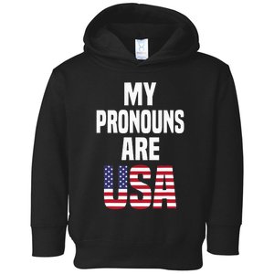 4th Of July Funny My Pronouns Are USA Toddler Hoodie