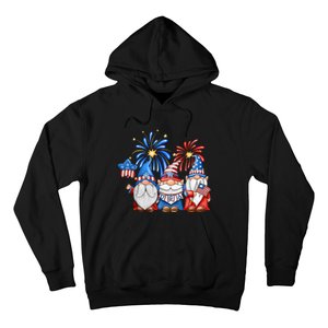 4th Of July American Gnomes Celebrating Independence Day Hoodie