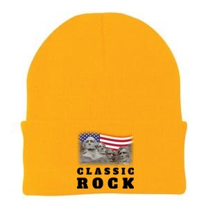 4th Of July Classic Rock Mount Rushmore Funny Gift Knit Cap Winter Beanie