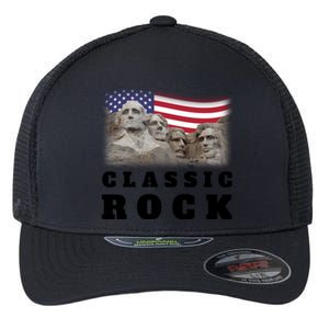 4th Of July Classic Rock Mount Rushmore Funny Gift Flexfit Unipanel Trucker Cap