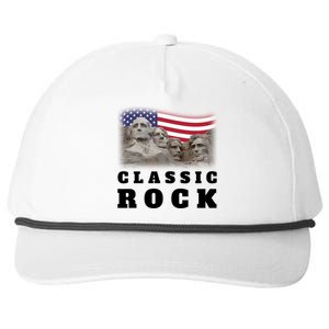 4th Of July Classic Rock Mount Rushmore Funny Gift Snapback Five-Panel Rope Hat