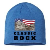 4th Of July Classic Rock Mount Rushmore Funny Gift Sustainable Beanie