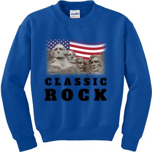 4th Of July Classic Rock Mount Rushmore Funny Gift Kids Sweatshirt