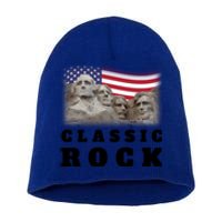 4th Of July Classic Rock Mount Rushmore Funny Gift Short Acrylic Beanie