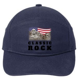 4th Of July Classic Rock Mount Rushmore Funny Gift 7-Panel Snapback Hat