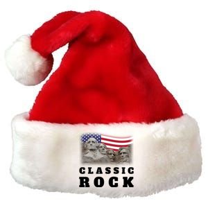 4th Of July Classic Rock Mount Rushmore Funny Gift Premium Christmas Santa Hat