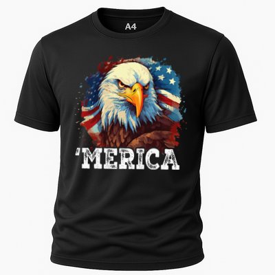 4th Of July Merica Bald Eagle USA Patriotic American Flag Performance Shirt