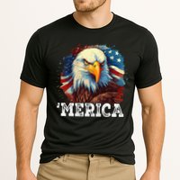 4th Of July Merica Bald Eagle USA Patriotic American Flag Cooling Performance Crew T-Shirt