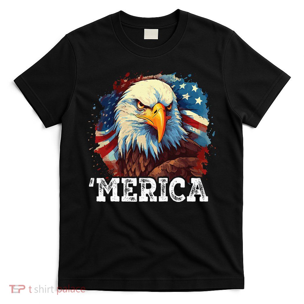 4th Of July Merica Bald Eagle USA Patriotic American Flag T-Shirt