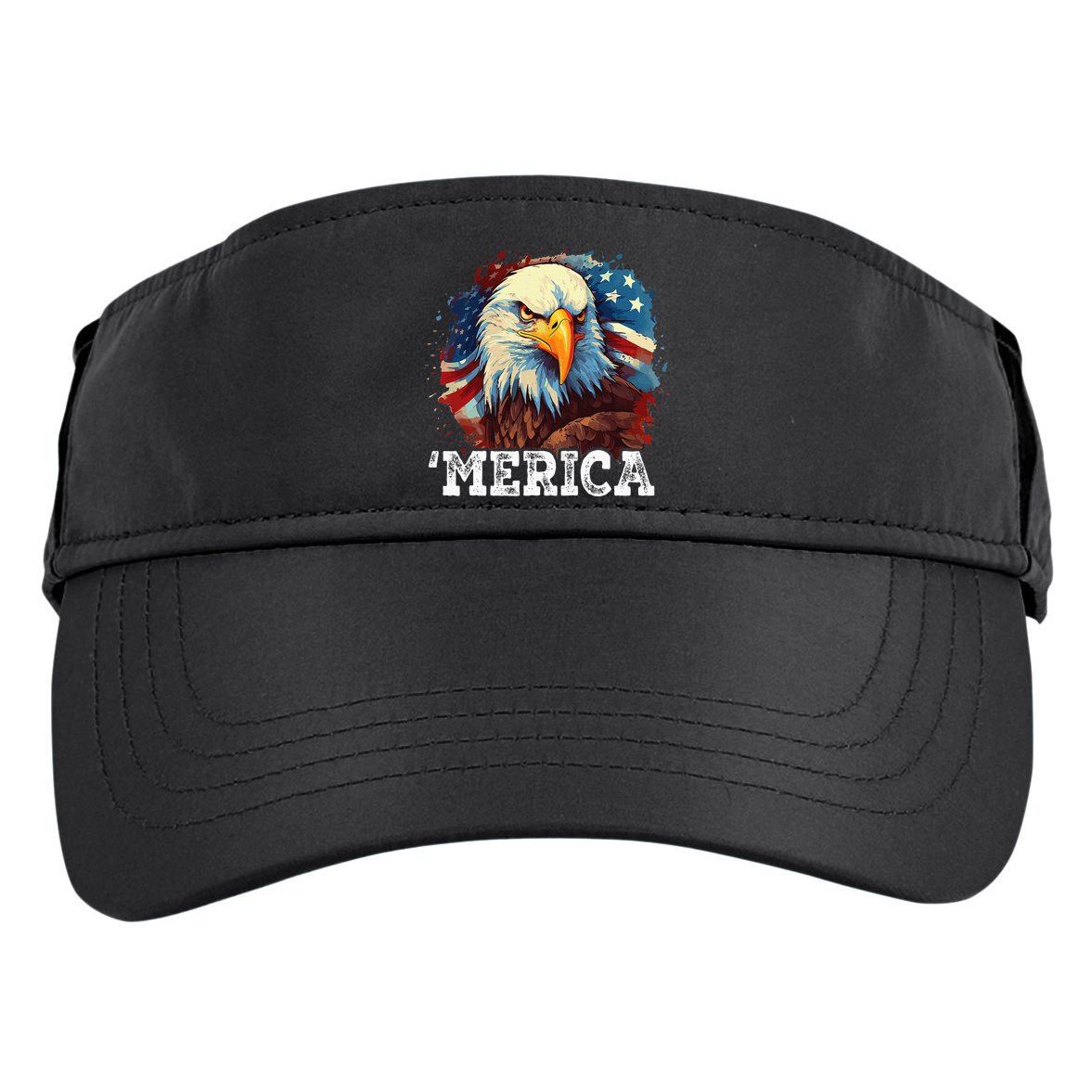 4th Of July Merica Bald Eagle USA Patriotic American Flag Adult Drive Performance Visor