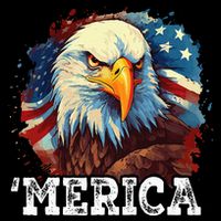 4th Of July Merica Bald Eagle USA Patriotic American Flag Drawstring Bag