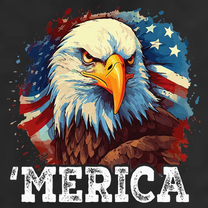 4th Of July Merica Bald Eagle USA Patriotic American Flag 25L Jumbo Tote
