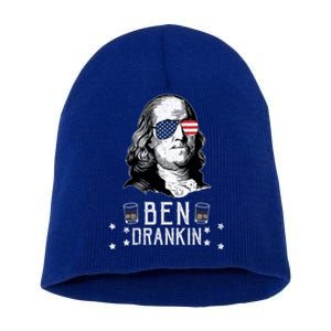 4th Of July Gift Ben Drankin Benjamin Franklin Gift Short Acrylic Beanie