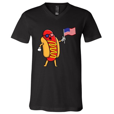 4th Of July Hot Dog Hotdog 4th Of July Shirts Men Women V-Neck T-Shirt