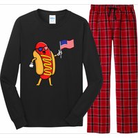 4th Of July Hot Dog Hotdog 4th Of July Shirts Men Women Long Sleeve Pajama Set