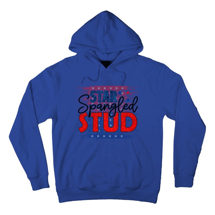 4th Of July Clothes And Accessories Star Spangled Stud Gift Hoodie