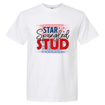 4th Of July Clothes And Accessories Star Spangled Stud Gift Garment-Dyed Heavyweight T-Shirt