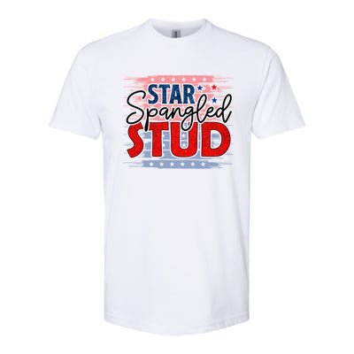 4th Of July Clothes And Accessories Star Spangled Stud Gift Softstyle CVC T-Shirt