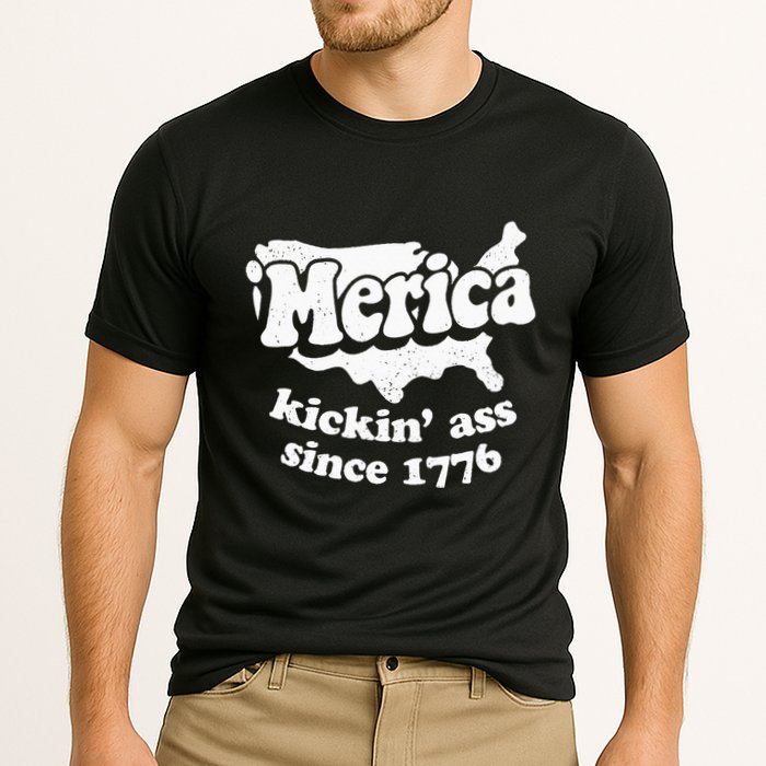 4th Of July Merica Kickin Ass Since 1776 Independence Day Gift Cooling Performance Crew T-Shirt