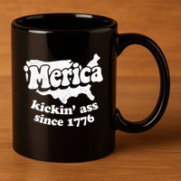 4th Of July Merica Kickin Ass Since 1776 Independence Day Gift 11oz C Handle Ceramic Mug