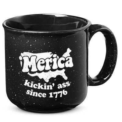 4th Of July Merica Kickin Ass Since 1776 Independence Day Gift 15oz Campfire Ceramic Mug