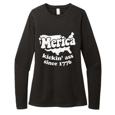 4th Of July Merica Kickin Ass Since 1776 Independence Day Gift Womens CVC Long Sleeve Shirt