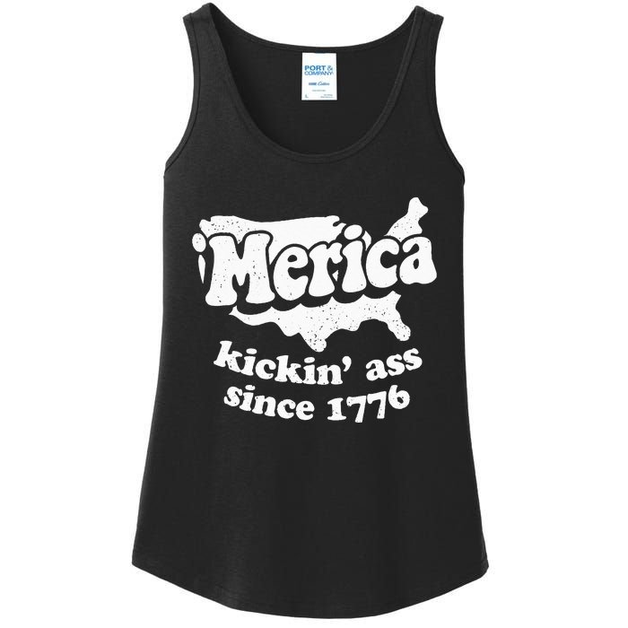 4th Of July Merica Kickin Ass Since 1776 Independence Day Gift Ladies Essential Tank