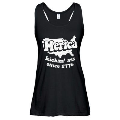 4th Of July Merica Kickin Ass Since 1776 Independence Day Gift Ladies Essential Flowy Tank